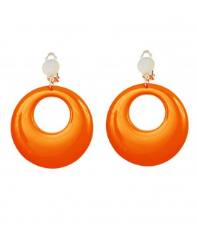 Boucles d'oreilles orange fluo