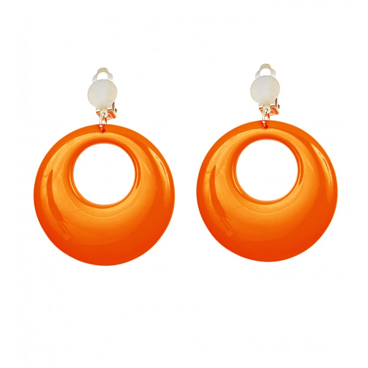 Boucles d'oreilles orange fluo