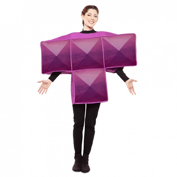 Déguisement Tetris violet adulte