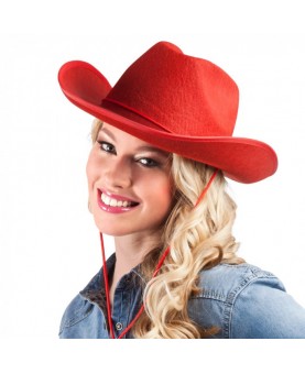 Chapeau cowboy rouge