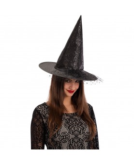 Chapeau de sorcière veuve noire