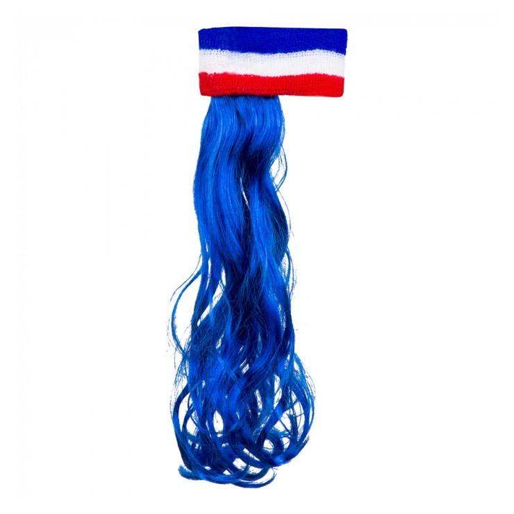 Bandeau France avec cheveux bleus