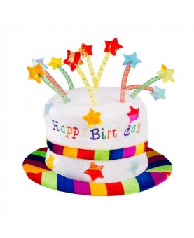 Chapeau Arc-en-ciel "Happy Birthday"