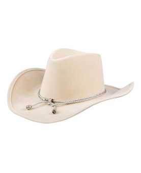 Chapeau de cowboy blanc cassé