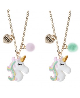 2 colliers BFF Licorne