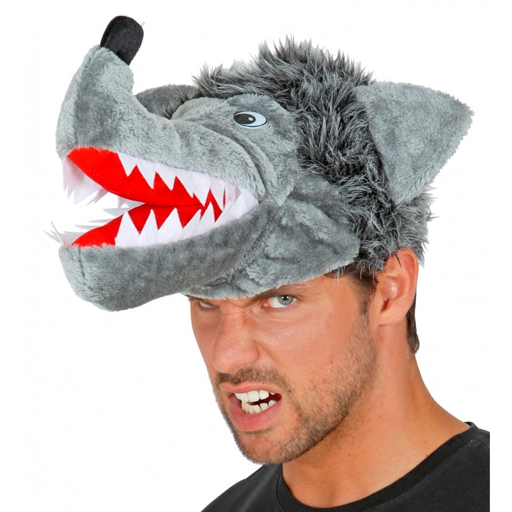Chapeau de loup en peluche