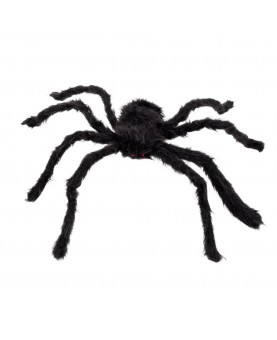 Grosse araignée noire velue 65 cm