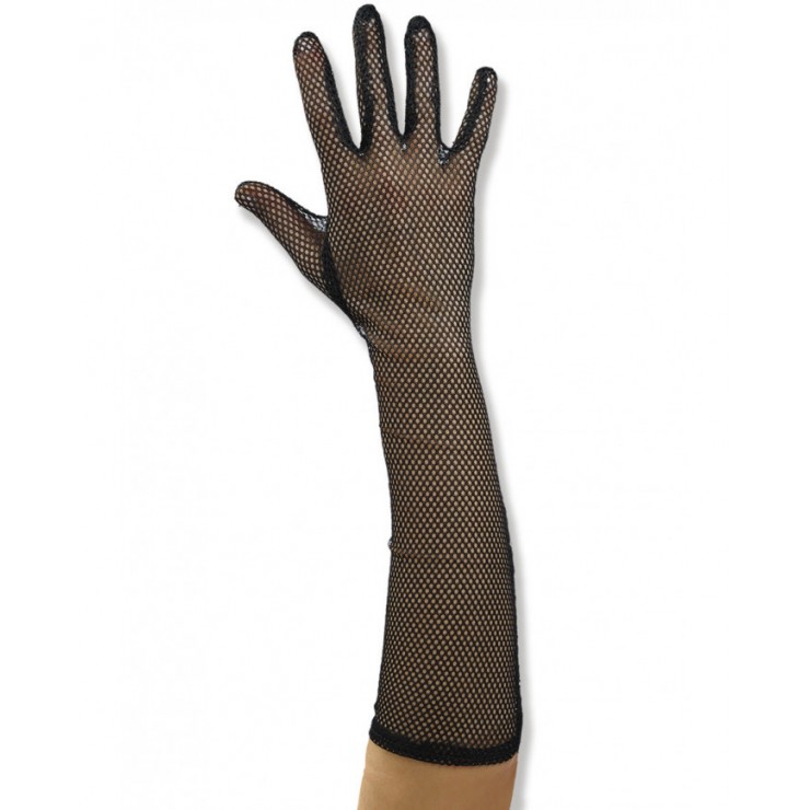 Longs gants résille noir