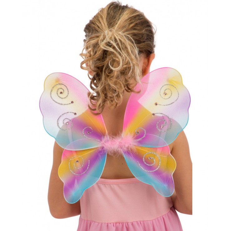Ailes de papillon multicolore enfant