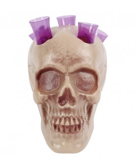 Crâne avec verres à shot