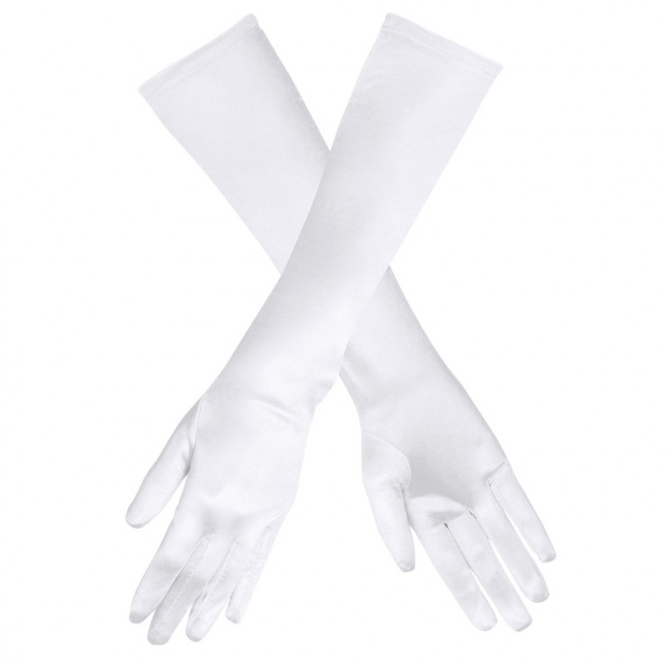 Longs gants blancs