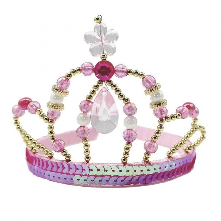 Diademe Princesse Or avec Bijoux - accessoire pour deguisement pas