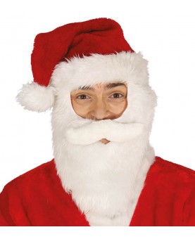 Bonnet de père Noël avec barbe