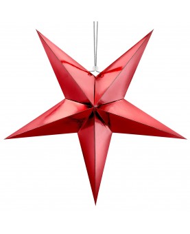 Suspension étoile rouge 70 cm