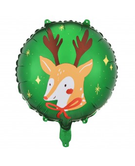 Ballon vert renne du père Noël