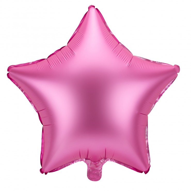 Ballon mylar étoile rose 48 cm