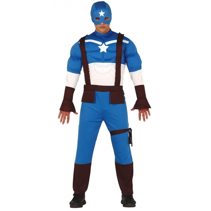Déguisement super héro bleu adulte - Fiesta Republic