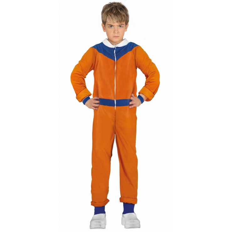 Costume ninja orange et bleu enfant