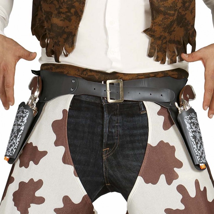 Double holster cowboy avec revolvers