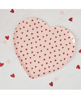 8 Assiettes en forme de coeur