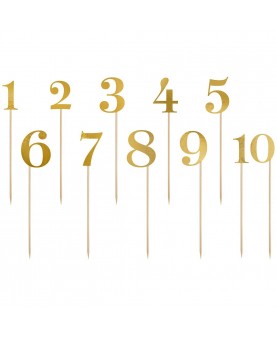 Pics numéro de table dorés