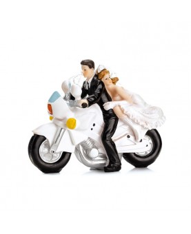 Figurine mariés à moto