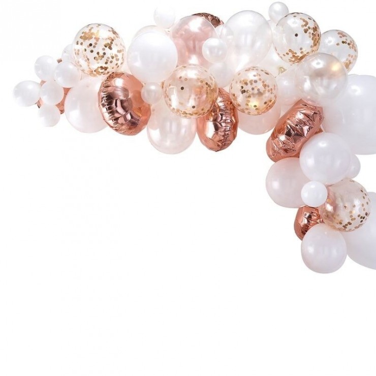 Kit arche de ballons rose gold