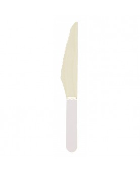 Couteaux en bois rose pastel