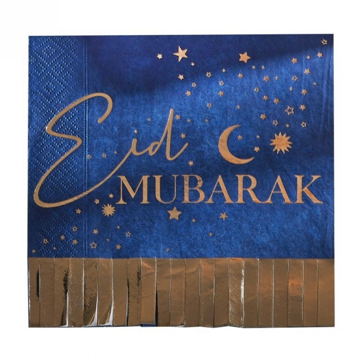 16 serviettes Eid Mubarak