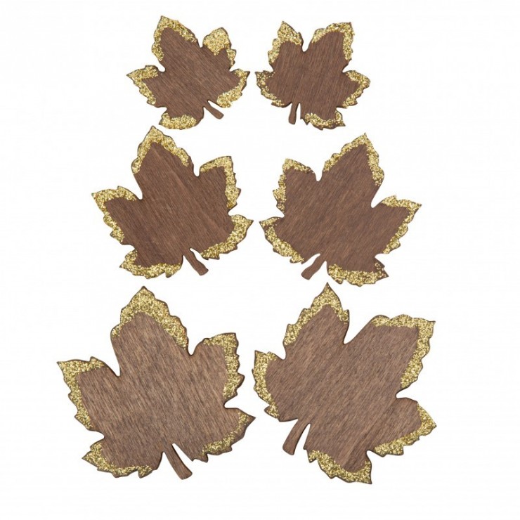 6 confettis feuilles d'érable