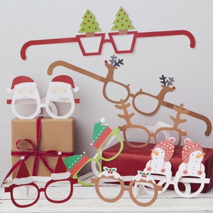 lunettes de Noël en carton