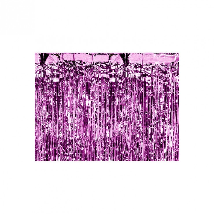 Rideau lamé violet