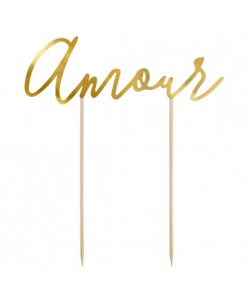Cake topper Amour or