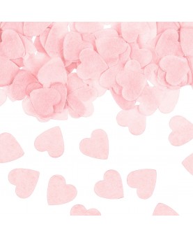 Confettis cœurs roses 16 mm en papier