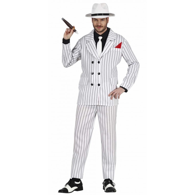 Costume gangster blanc adulte