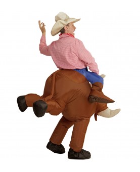 Déguisement gonflable cowboy rodeo adulte