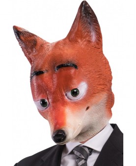 Masque de renard en plastique souple