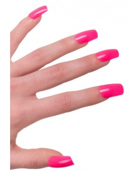 Ongles rose fluo