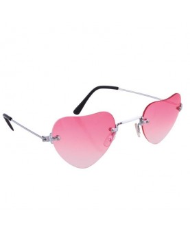 Lunettes coeurs teintés rose