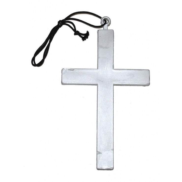 Collier croix argentée