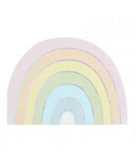 Serviettes arc en ciel pastel