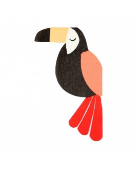 20 serviettes de table Toucan