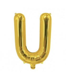 Ballon mylar lettre U or 40cm