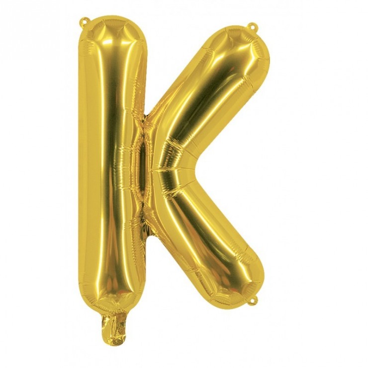 Ballon mylar lettre K or 40cm