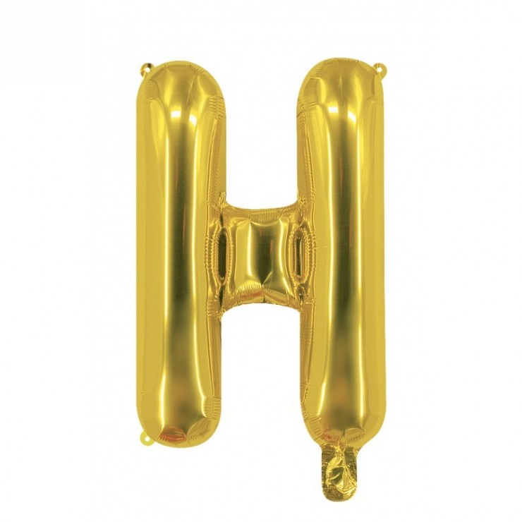 Ballon mylar lettre H or 40cm