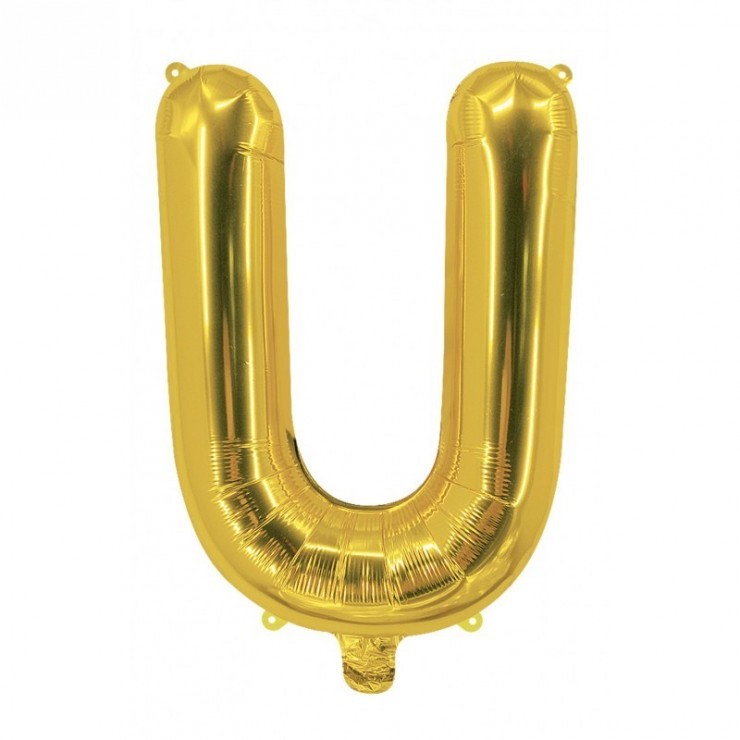 Ballon mylar lettre U or 100cm