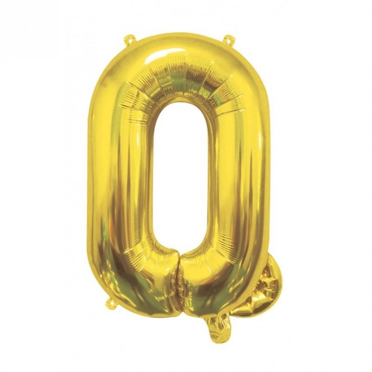 Ballon mylar lettre Q or 100cm