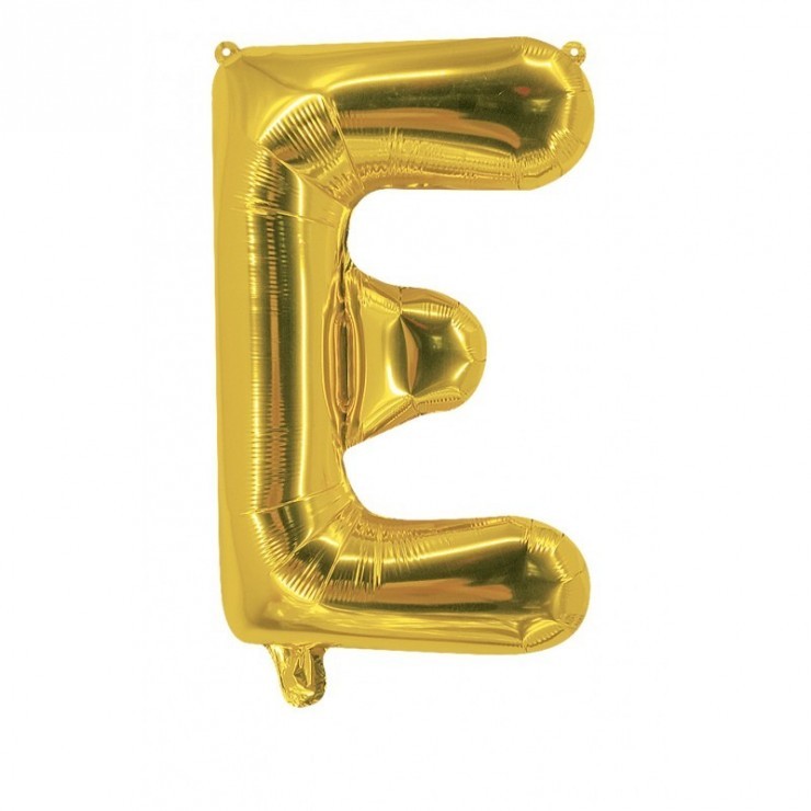 Ballon mylar lettre E or 100cm