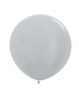 Ballon argent latex 92 cm