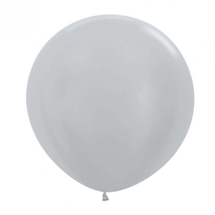 Ballon argent latex 92 cm